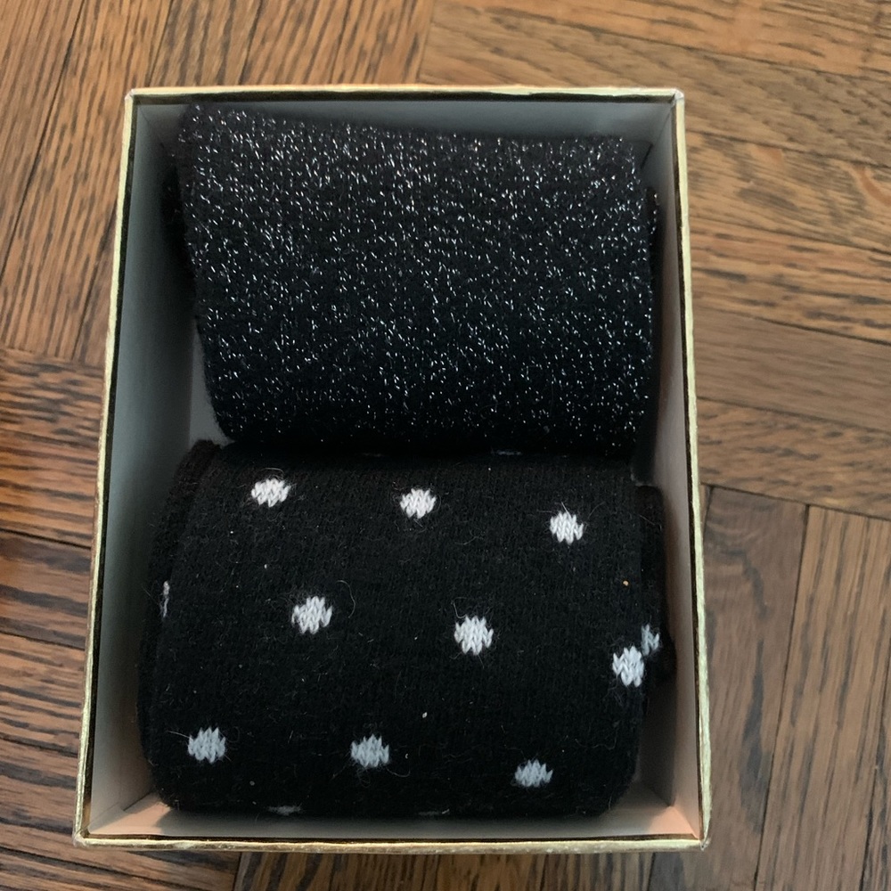 Kate Spade BNWT trouser sock duo. One Size. (Perfect for gifting). Cute package